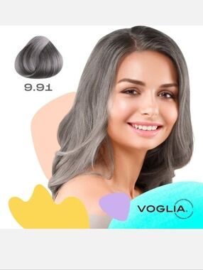 Voglia Hair Coloring Cream 9.91 Silver 3 oz Tube